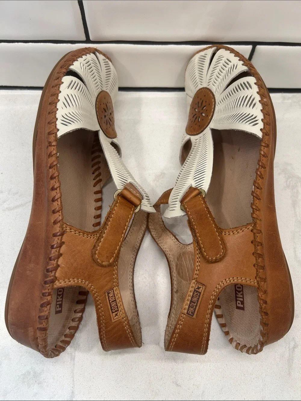PIKOLINOS WOMEN'S P. VALLARTA Sandals Coastal Leather Comfort Size 38 / 8.5